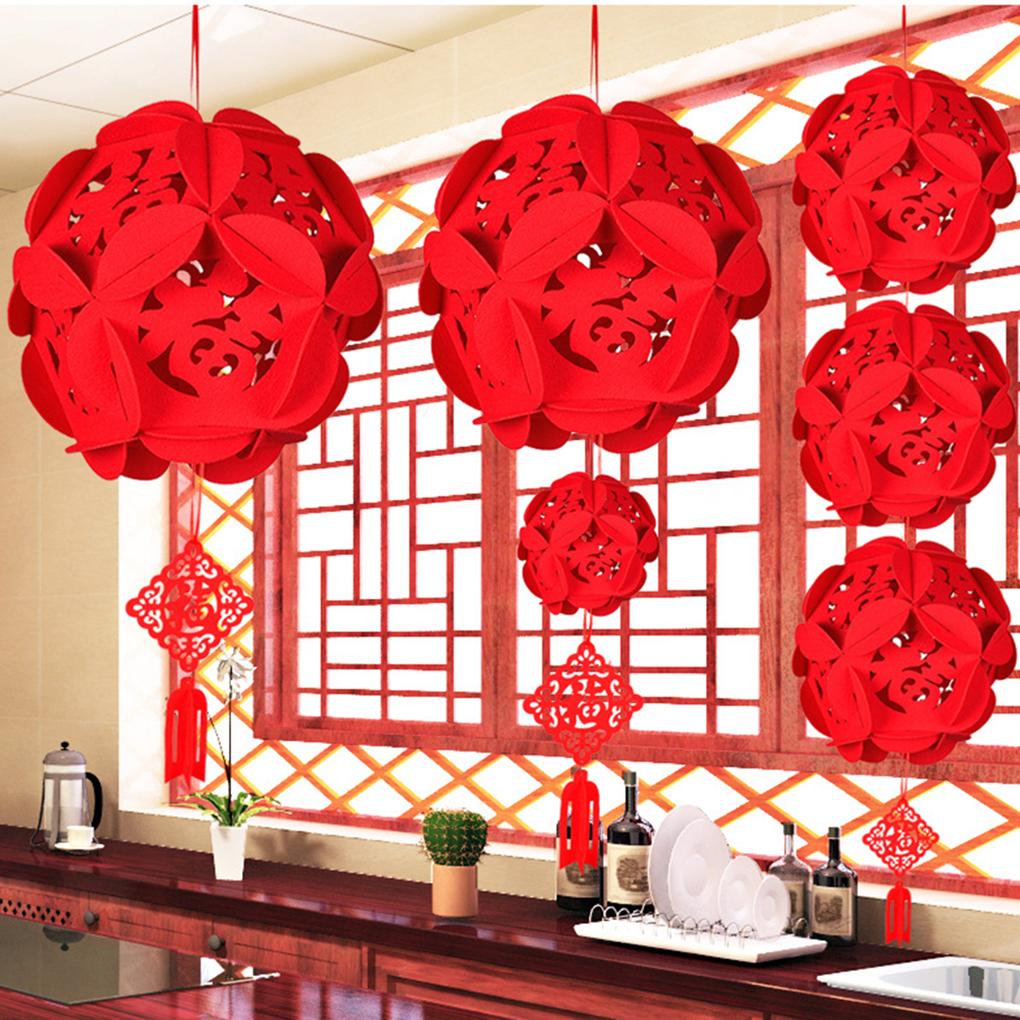 Lantern Chinese New Year Decorations Home Clear Pattern Contours Easy To Assemble Safe And Reliable