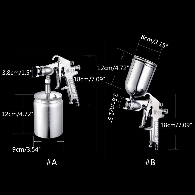 W-71 Pneumatic Spray Gun 1.5mm Caliber Nozzle Paint Sprayer Car / Furniture Spraying Tool Automotive