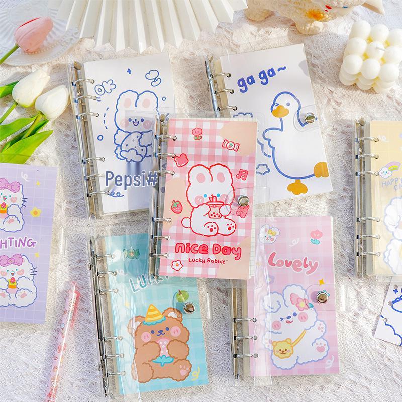 

Знімний мультяшний блокнот на спіралі з клітинками та наліпками для студентського щоденника 100 sheets with Gaga Duck Cover