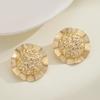European and American Ins Niche Simple High-end Stud Earrings Women's Light Luxury Trend Gold Retro Versatile Earrings