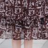 Women's Plus Size Printed Chiffon Dress, Double Layer Lined Loose Summer Maxi Dress (3XL-7XL)
