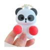 Keychain Pendant Cartoon Bear Panda Shape Stress Relief Fidget Pendant with Bead Chain Lanyard Keys Bags Decompression Toy