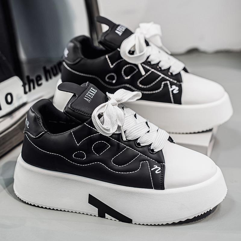 

Autumn and winter new board shoes casual shoes platform bread shoes mountaineering tide shoes 39 чёрный