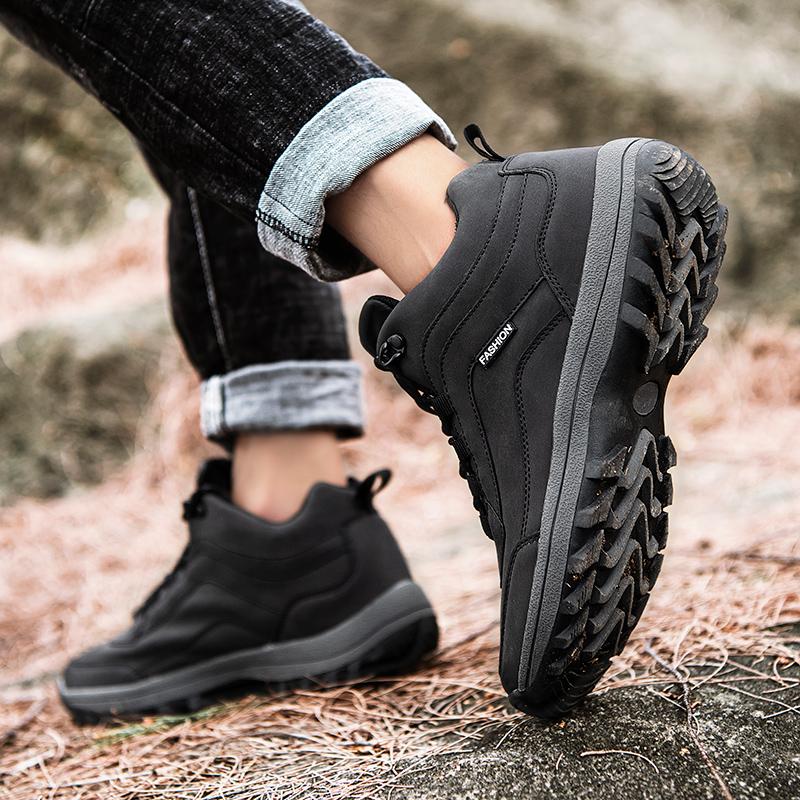 Buy Winter Men'S Hiking Boots Leather Waterproof Leisure Boots Men'S