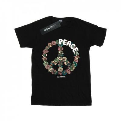 Womens/Ladies Floral Peace Cotton Boyfriend T-Shirt