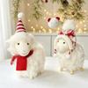 Creative Sheep Doll Scarf Hat New Year Xmas Decoration Little Lamb Hanging Pendant Party Decor