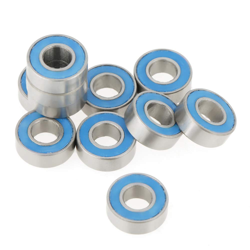 SEAFRONT Rubber Seal Ball Bearings, 25 PCS/Set MR115-2RS Blue Metal Rubber Seal Ball Bearings 5 x 11 x 4mm