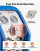 Portable Refrigerant Recovery Machine, 3/4 HP 220-240V 50Hz Single Cylinder AC Recovery Machine for Liquid Vapor Refrigerant, 1450 RPM Recycling Unit