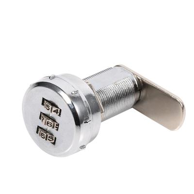 3 Digit Code Combination Cam Cabinet Silver Stainless Steel Convenient Password Security Coded Lock