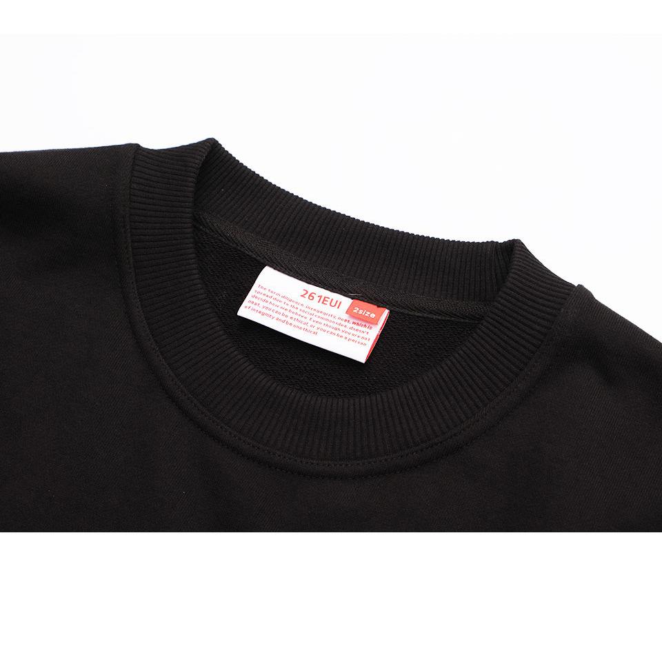 261EUI Square Marbling Sweatshirt Black