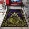 1 STKS Schedel Donker Gotisch Patroon Bedrukte Tapijt Vloerkleed voor Woonkamer Slaapkamer Huis Bank Decoratie, Antislip Vloermat Vloermat