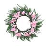 55cm Christmas Wreath with Artificial Leaves and Berries, Blue Multicolor for Front Door Holiday Decor