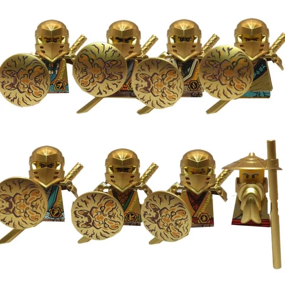 104 PCS ninja building block doll set, assembled role action doll DIY building block doll toy boy birthday gift.