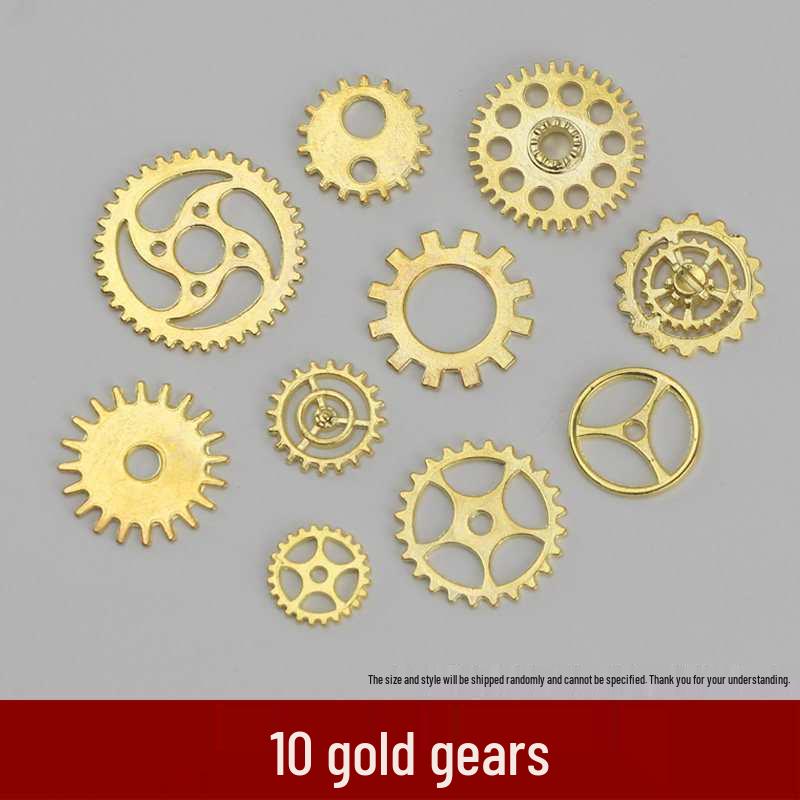 Mixed Color Metal Sawtooth Gear Ornament Epoxy Resin DIY Kit