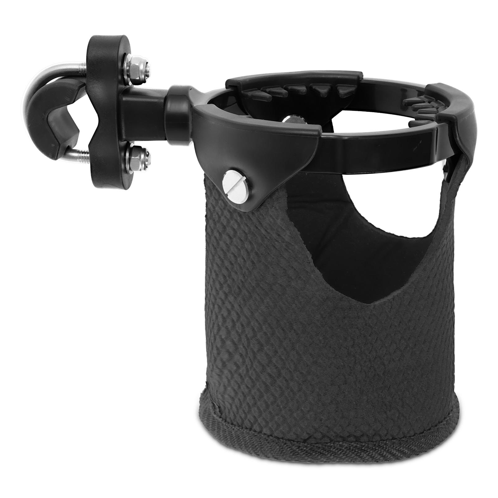 

360° Swivel Mount Motorcycle Cup Holder Large Capacity Motorcycle Drink Holder for 7/8 to 1 1/4 Handlebar/Bumper/Pole Mount чорний