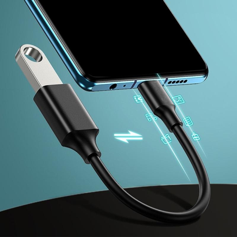 Portable Type C Male to USB3.0 Female Converter USB to Type C Adapter with OTG Functionality for Smartphones and Tablets