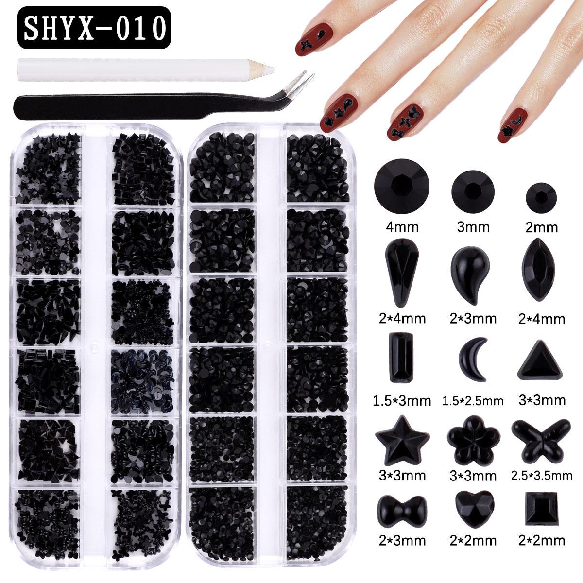 

Украшения для ногтей с плоским дном специальной формы, цветные, акриловые, золотые, серебряные, прозрачные, желейные, с бриллиантами, набор украшений