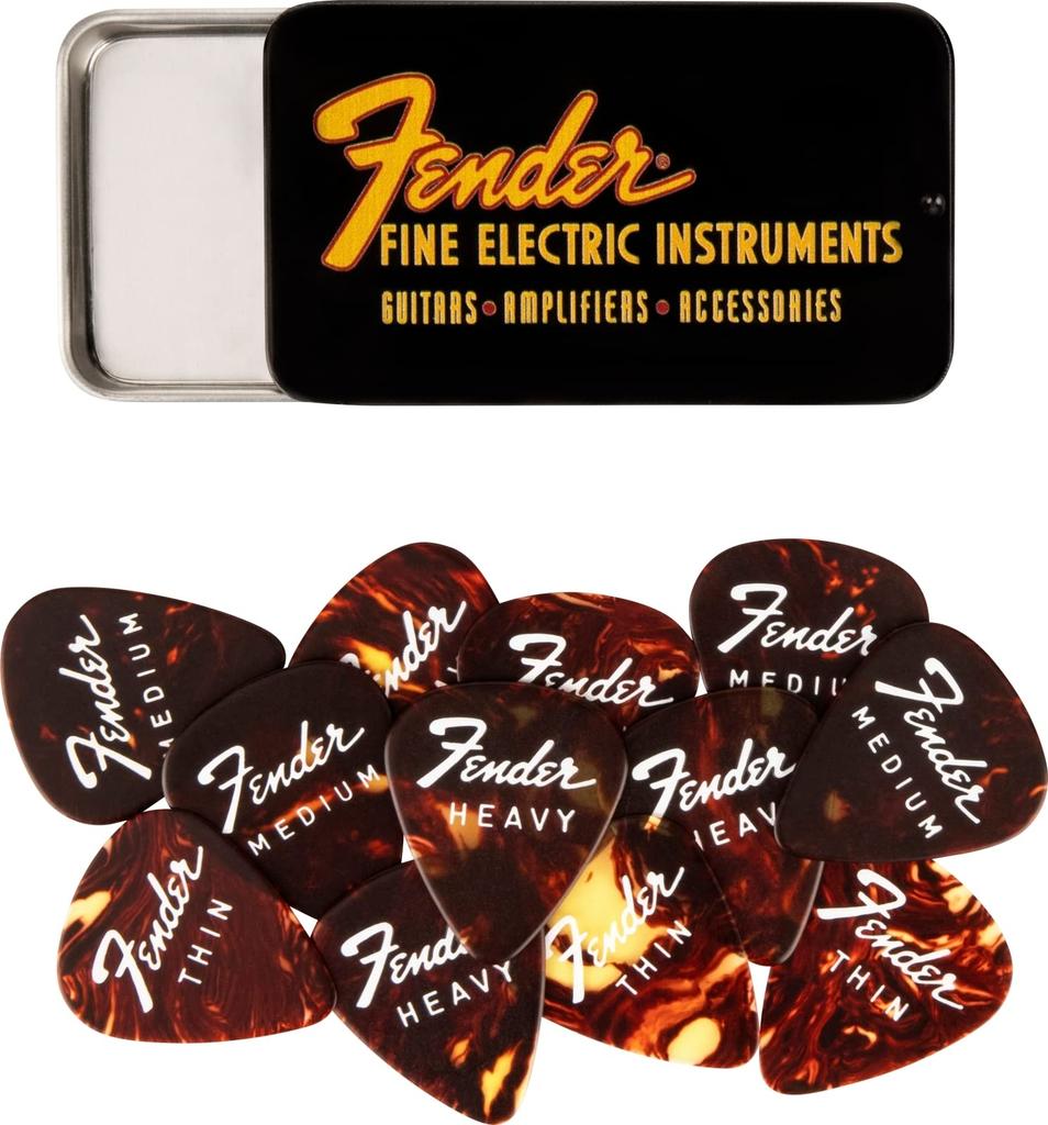 Fender Fine Electric Pick Tin (12 Pack)