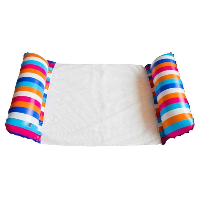 Foldable Striped Inflatable Pool Float Hammock Recliner