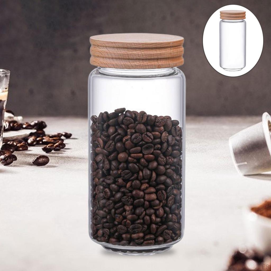 Glass Storage Jar, Sealed Canister for Rice Cereal Spice