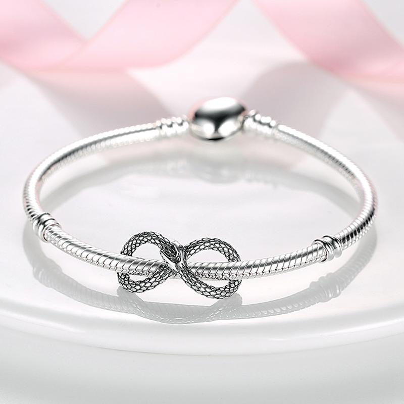 Geometric Snake Texture Beads Copper Original Beads Fit Original Charms Bracelet Beads Jewelry Gifts For Women