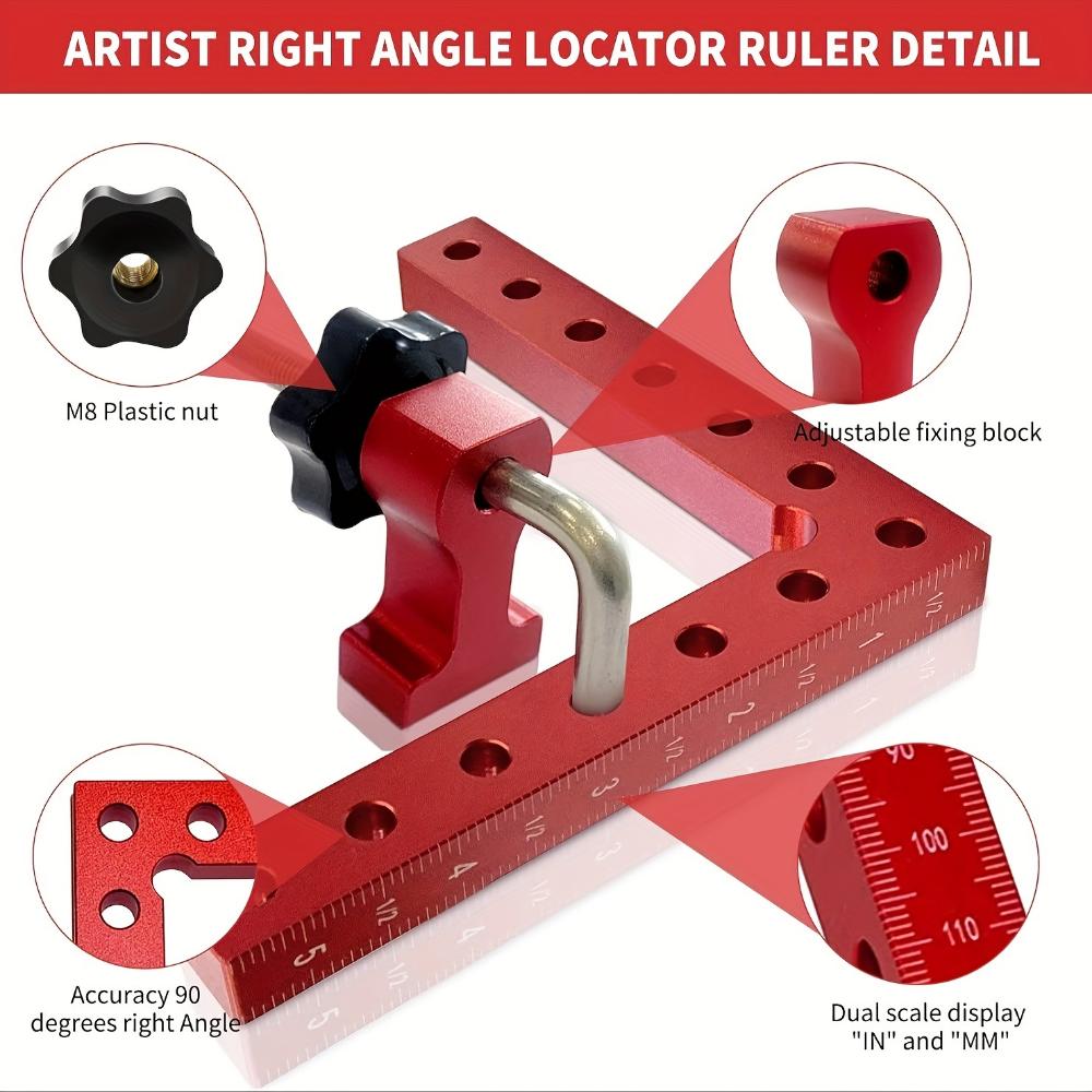 90-Degree Positioning Square Right Angle Clamp 5.5 "x 5.5" (14 X 14cm) Aluminum Alloy Carpenter Corner, Clamping Square Tool