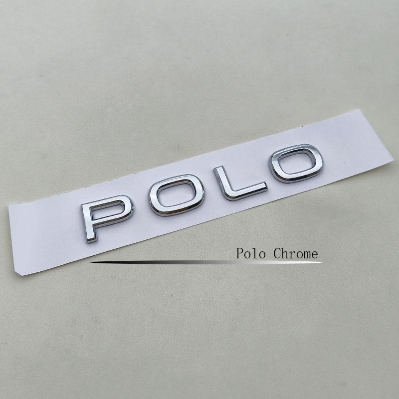 Emblems 2026 Hot For VOLKSWAGEN VW 3D ABS Chrome Black Logo Polo Emblem Letters Badge Car Rear Trunk Sticker For VW Polo MK7 MK8 Os5