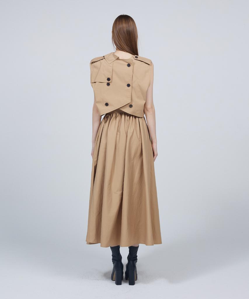 Meuameu Signature Sleeveless Trench Coat Dress