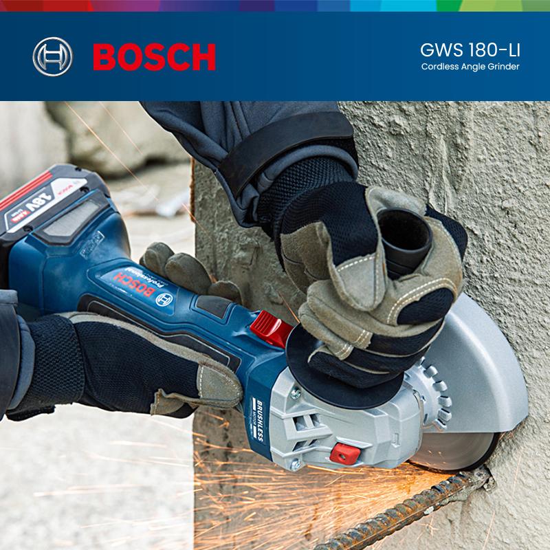 Bosch GWS 180 Professional Brushless Angle Grinder Multifunctional Grinder Polisher Cordless Cutting Machine 11000RPM Power Tool  NO Battery