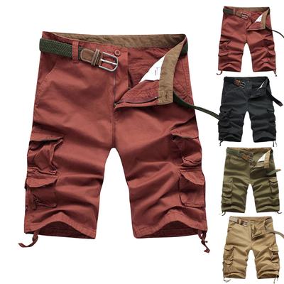 Men's Summer Cargo Shorts Men's Multi-Pocket Color Casual Fashion Cargo Shorts
