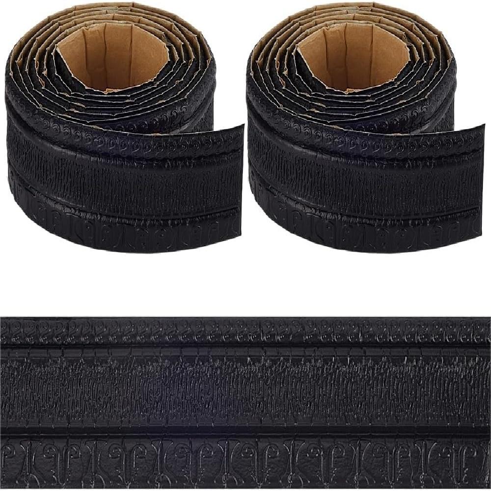 1 roll 2.3mX8cm 3D Skirting Line Self-adhesive Thicken Tiles Border Paper Home Decor Waterproof Waistline Edge Banding Strip