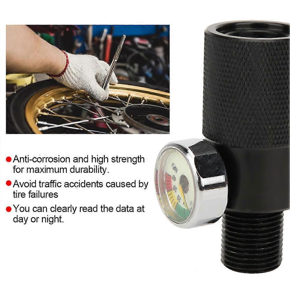 Air Filling Station Adapter with Pressure Gauge 40mpa 8mm/0.3in Male Quick Connector