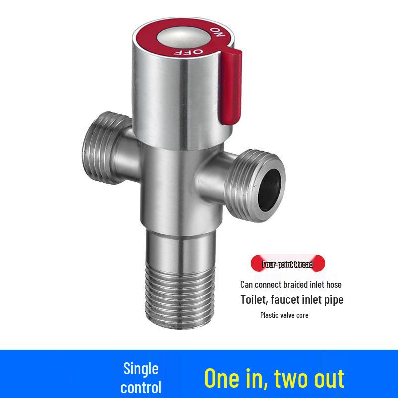 

Угловой кран из нержавеющей стали 304 с двумя выходами и двумя переключателями для переключателя унитаза