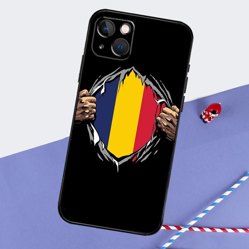 Republic of Chad Flag Phone Case For iPhone 16 Pro Max 12 13 Mini 11 14 15 Pro Max XR 15 16 Plus 16e Back Cover