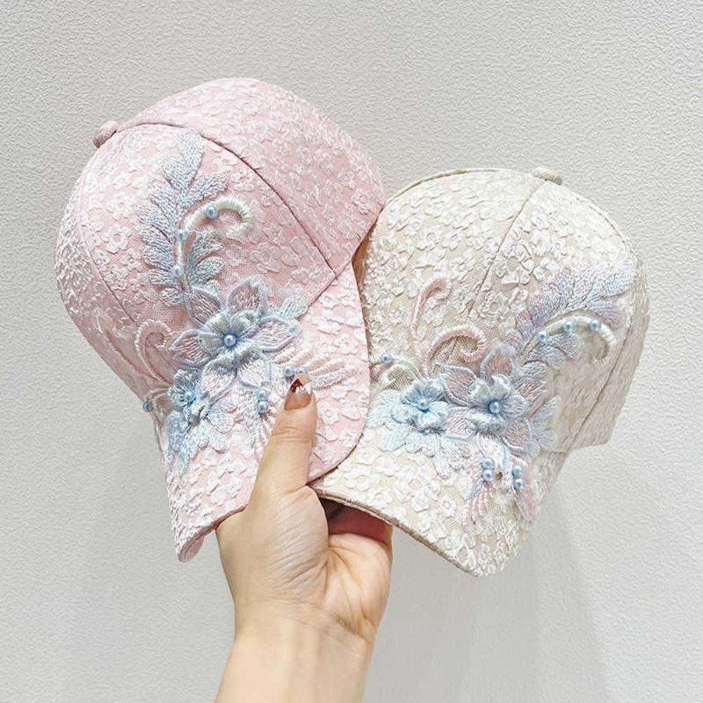 Lace Baseball Cap Mesh Sunscreen Hat Fashion Duck Tongue Hat  Spring and Summer