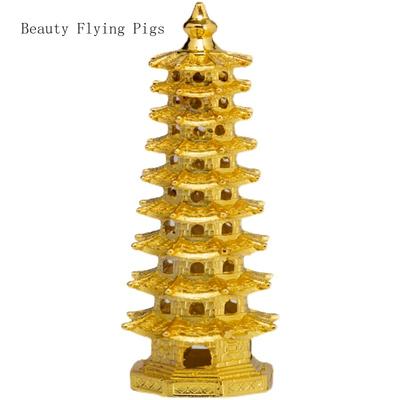 Strumento del Buddha in lega di zinco in stile cinese, piccola pagoda del Buddha Amitabha, ornamento di erbe del Buddha farmacista feng shui Buddhismo