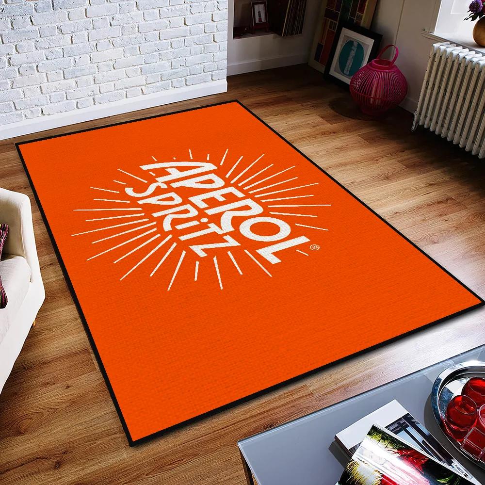 Aperol Spritz Fashion Doormat - Branded Anti-Slip Handmade Tufted Rug for Kitchen, Bedroom & Living Room, Cocktail Decor
