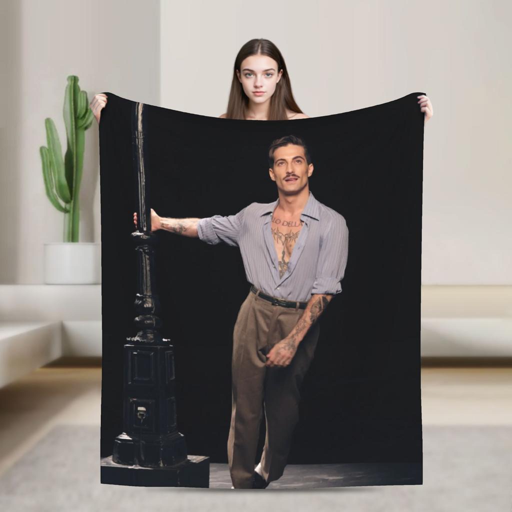Damiano David Flannel Blankets Autumn Super Soft Throw Blanket for Kids Adult Home Decor Pattern Bedspread Sofa Bed Cover