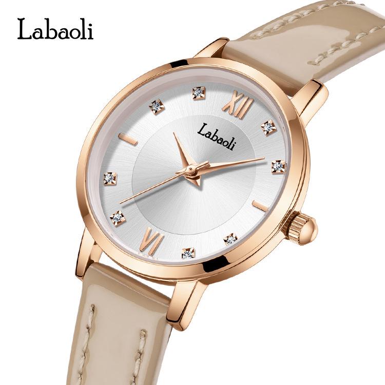 La Baoli Women's High-End Leather Strap Quartz Watch – Exquisite, Light Luxury Design with High Appearance.
