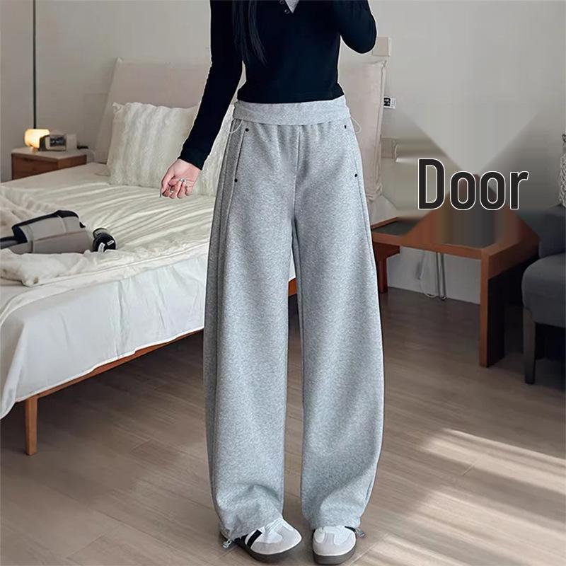 Spring 2026 Slimming American Two-Way Maternity Wide-Leg Sweatpants M
