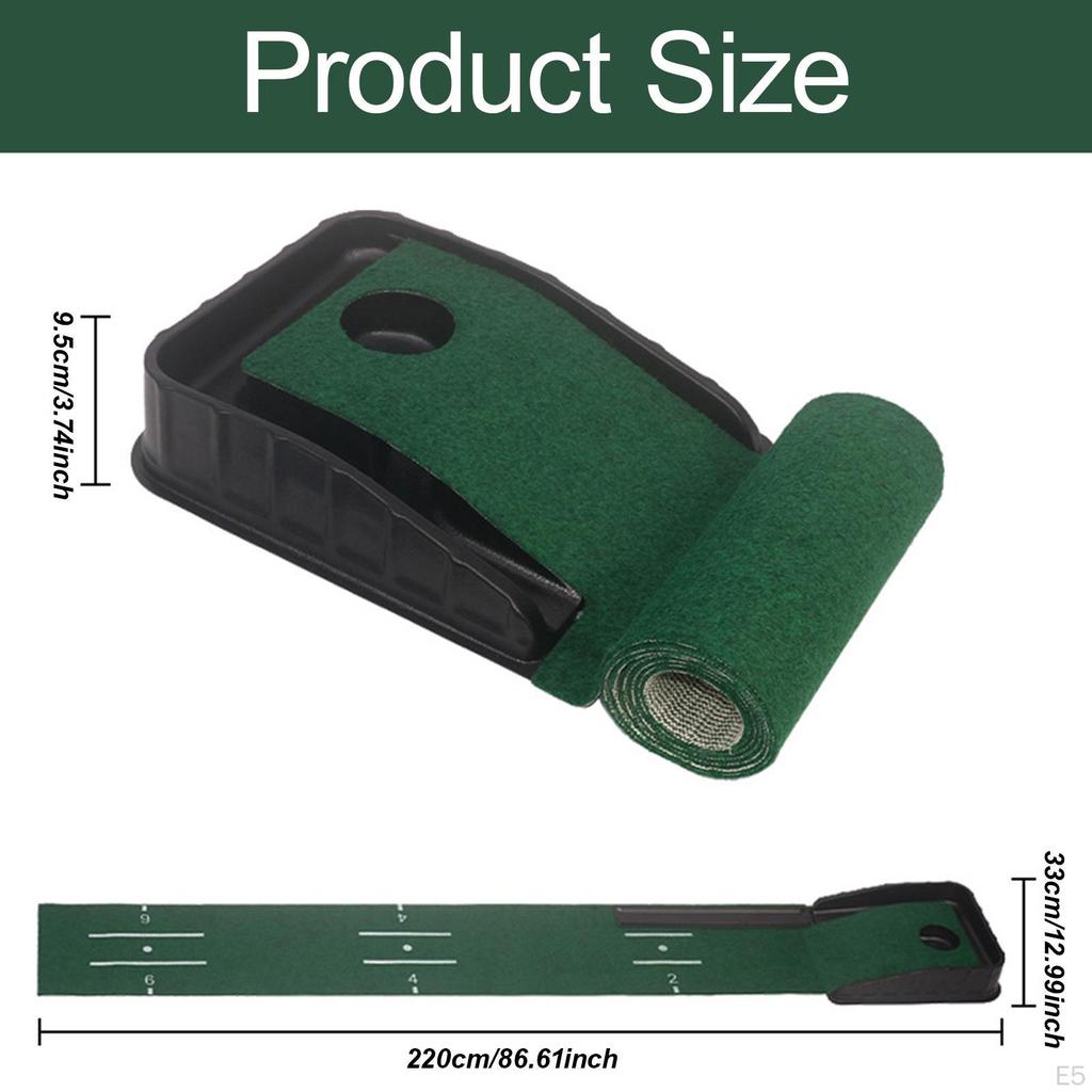 Golf Putting Mat Green for Indoor Outdoor Training Equipment Practice Traveling