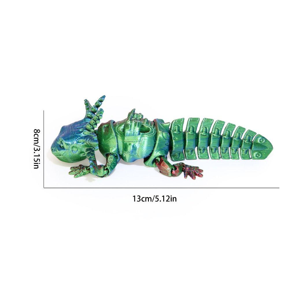 PLA 3D Printed Axolotl Model Multicolor Movable Axolotl Action Figure Multi-jointed Articulated Animal Figurine