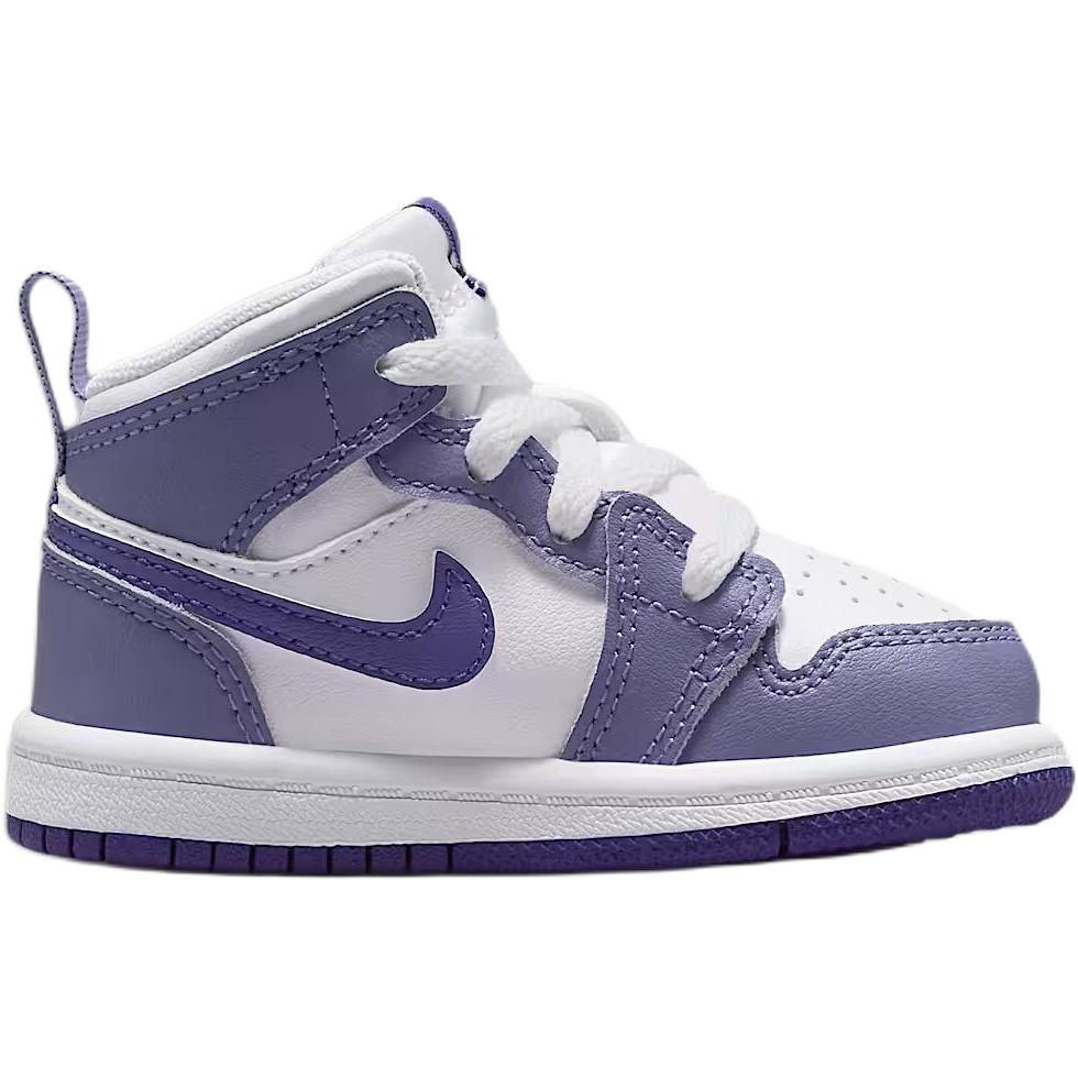 Air Jordan 1 Mid TD Dusty Amethyst Baby Sneakers Purple White Court-Purple DQ8425-500