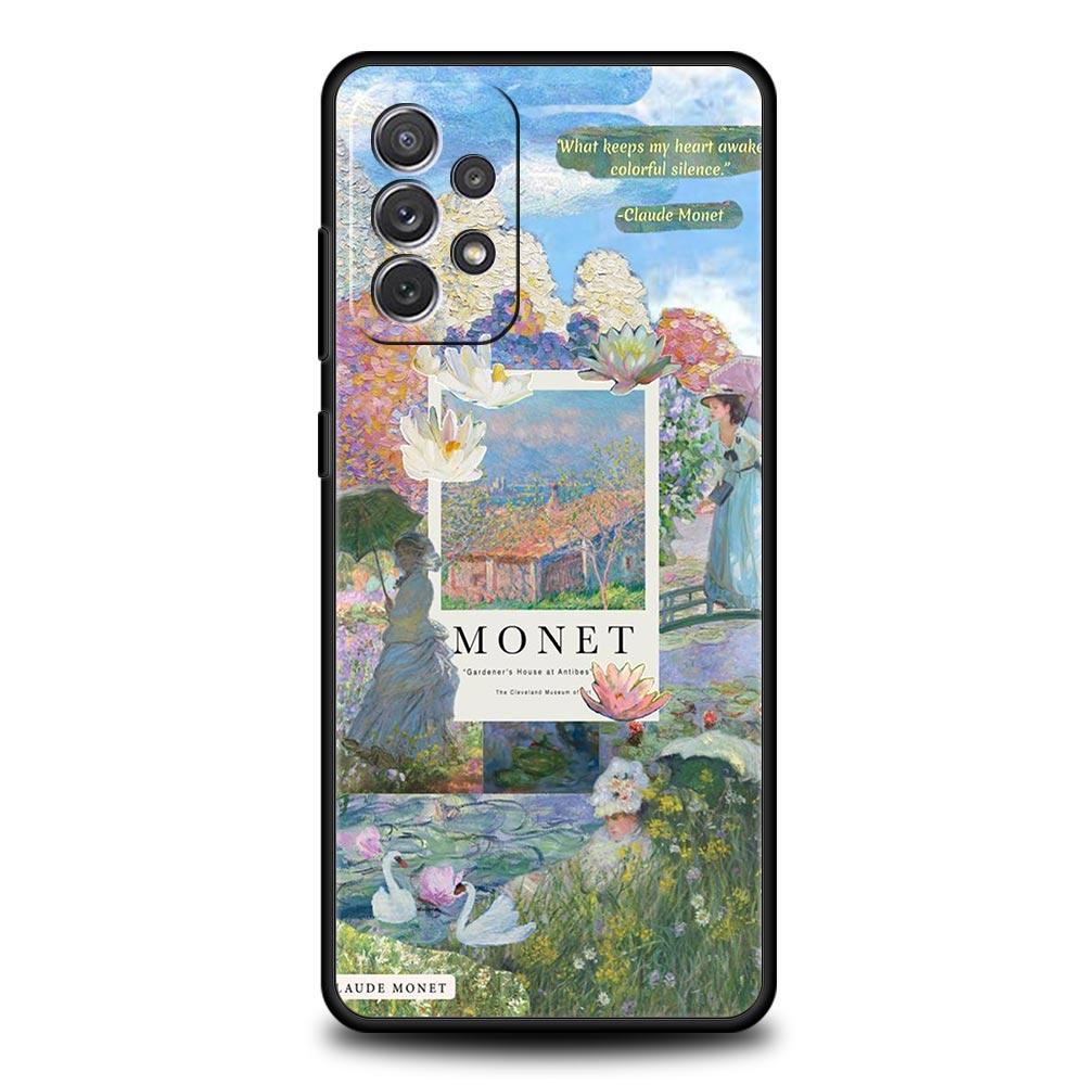 Claude Monet Art Phone Case for Samsung A51 A71 A21S A12 A11 A15 A25 A31 A41 A52 A32 A23 A33 A53 A73 A03S A05S A13 5G A72 Cover