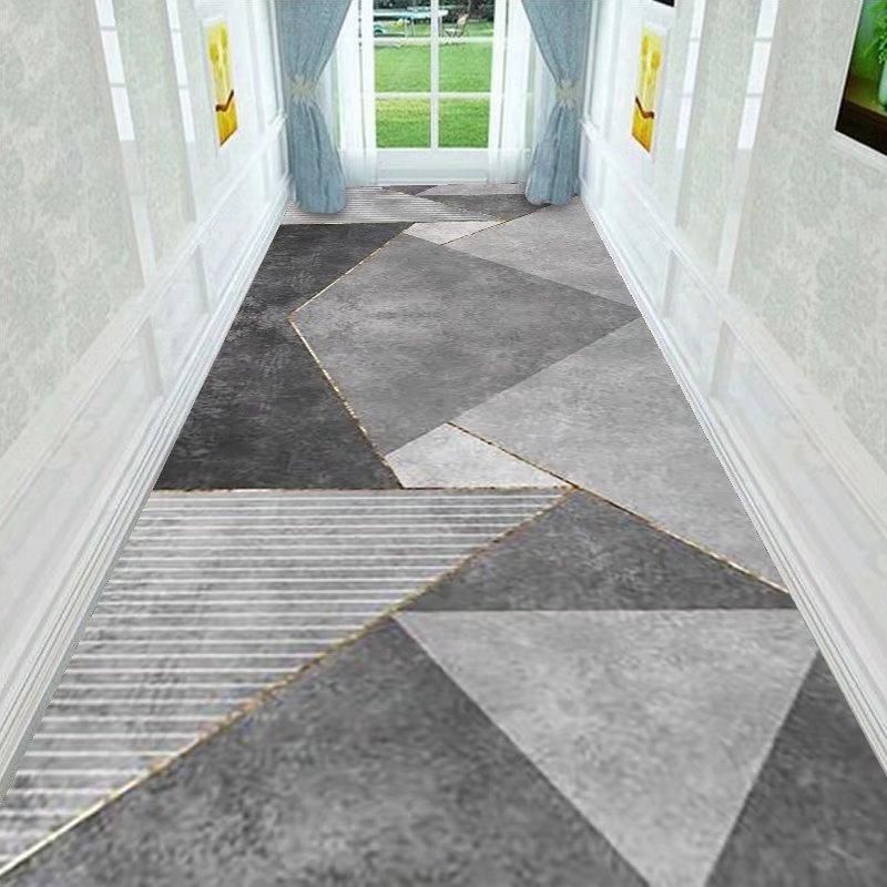 Modern Fashion Household Long Corridor Carpet Runner Home Decoration Hotel Hallway Rug Washable Villa Stairway Mats Customizable