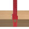 160mm Precision T Type Pocket Ruler Inch Metric Measuring Tool with Slide Stop for Carpentry Marking