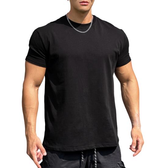 Men's Loose Fit Athletic T-Shirts Summer Crew Neck Short Sleeve Top Outdoor Workout Tee Casual Basic Tops for Daily Life Sports Street