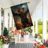 1pc, Pumpkin Scarecrow Decorative Flag,  Double-Sided Garden Flag, Courtyard Decoration, Outdoor Decoration, Lawn Flag Only