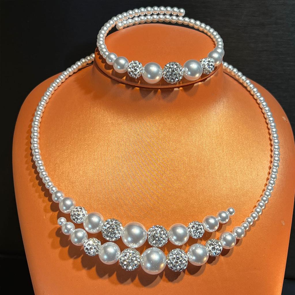 Highlight Pearl Collar Live Premium Sense Light Luxury Sweet Premium Necklace Bracelet