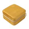 Zipper Jewelry Box Velvet- Jewelry Rings Earrings Organizer Square Storage Cases